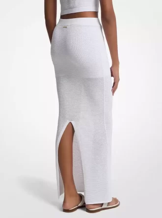 Spódnica maxi z szydełkowanej mieszanki wiskozy