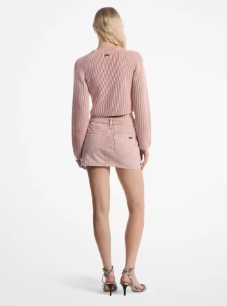 Spódnica mini z dżinsu barwionego na ubrania