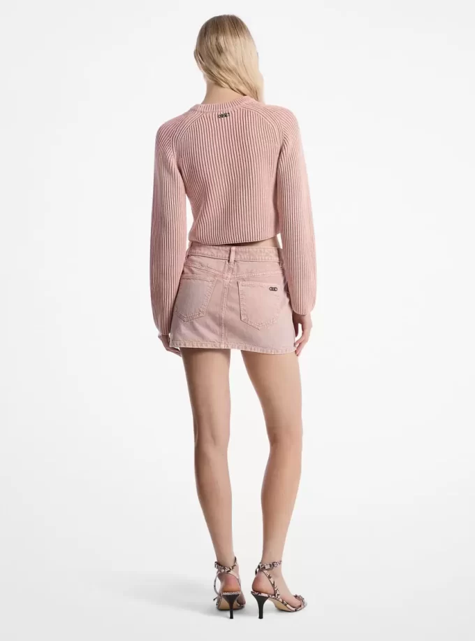 Spódnica mini z dżinsu barwionego na ubrania