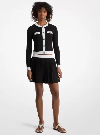 Spódnica plisowana z elastycznej dzianiny