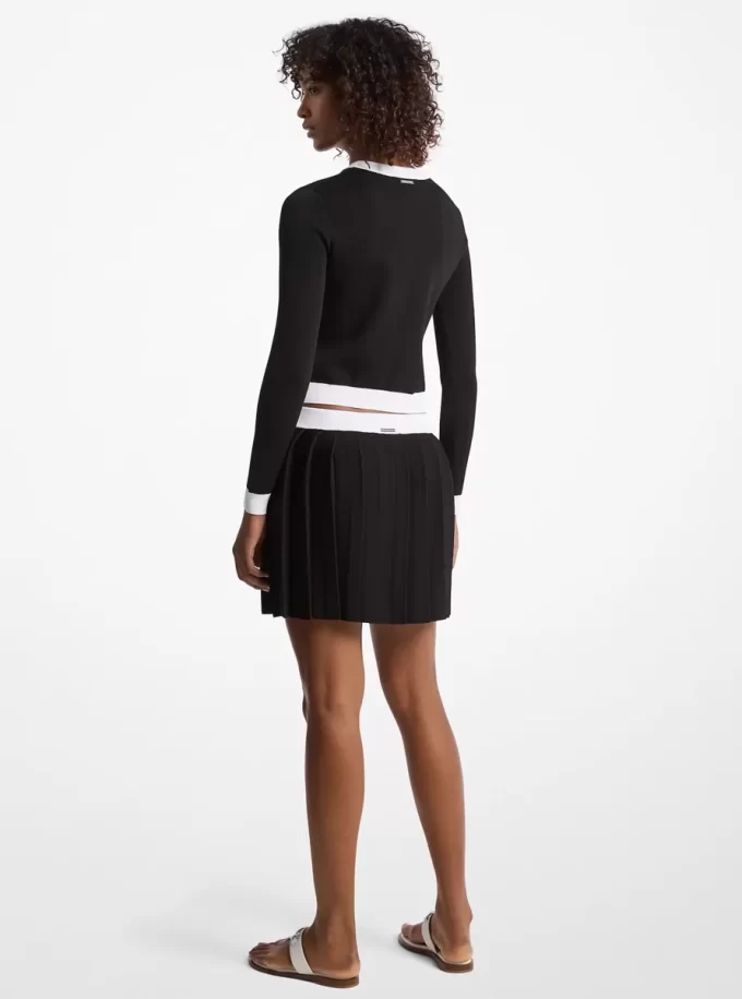 Spódnica plisowana z elastycznej dzianiny