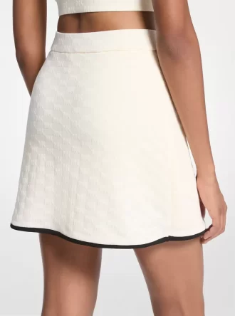 Spódniczka techniczna z dzianiny żakardowej z logo