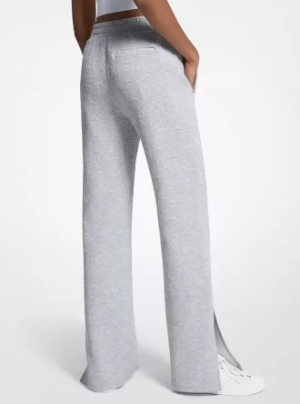 Spodnie dresowe z żakardem z logo