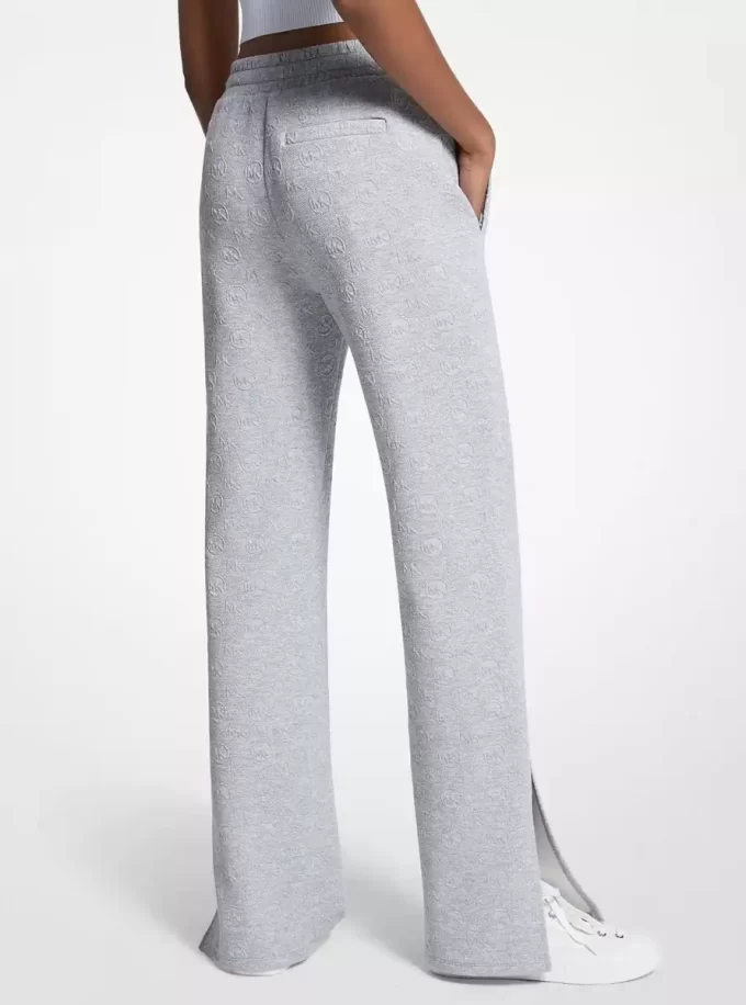 Spodnie dresowe z żakardem z logo