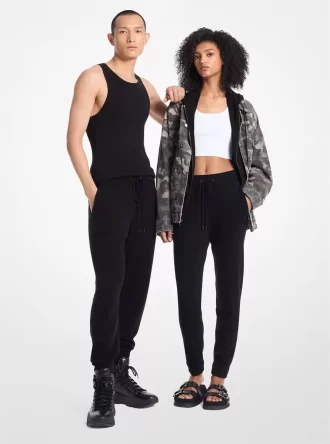 Spodnie dresowe z mieszanki wełny i kaszmiru