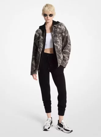 Spodnie dresowe z mieszanki wełny i kaszmiru