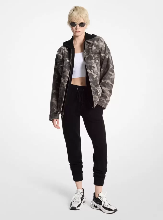 Spodnie dresowe z mieszanki wełny i kaszmiru