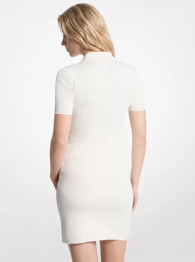 Sukienka mini z mieszanki wiskozy