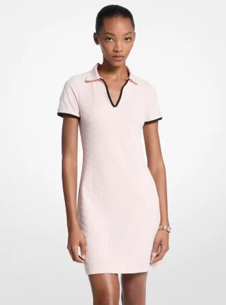 Sukienka tenisowa z dzianiny żakardowej z logo