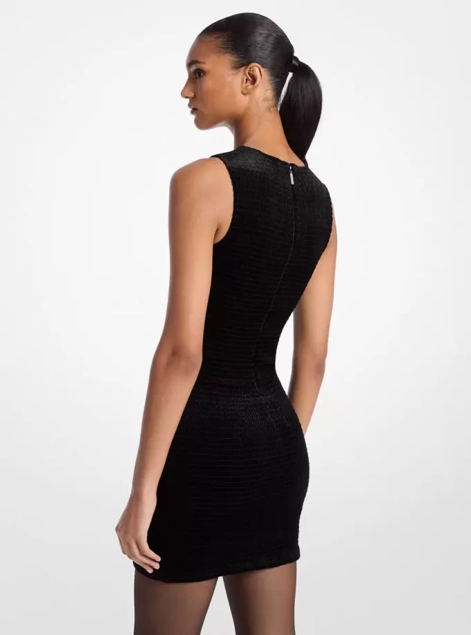 Sukienka z aksamitu marszczona