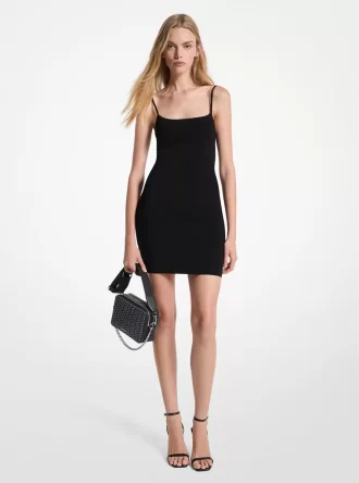 Sukienka z elastycznej dzianiny na ramiączkach