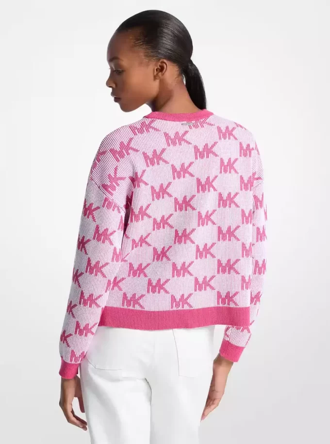 Sweter żakardowy z logo