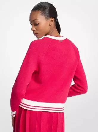 Sweter z mieszanki bawełny z logo