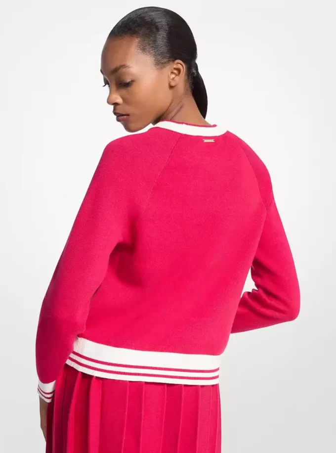 Sweter z mieszanki bawełny z logo