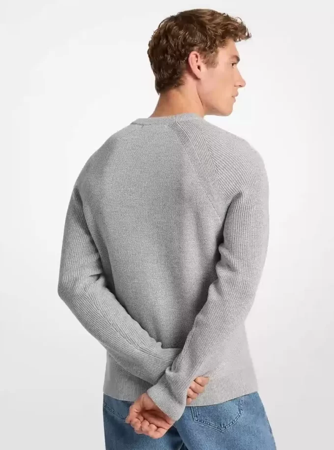 Sweter z okrągłym dekoltem z mieszanki wełny