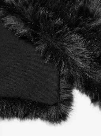 Szal ze sztucznego futra i wełny