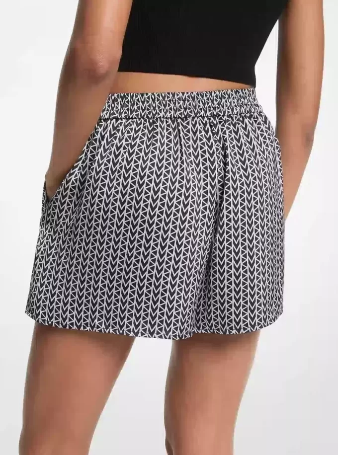 Szorty satynowe z logo MK2000 Szorty satynowe z logo MK2000