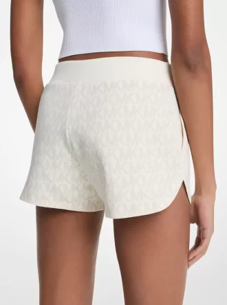 Szorty z mieszanki bawełny z nadrukiem logo