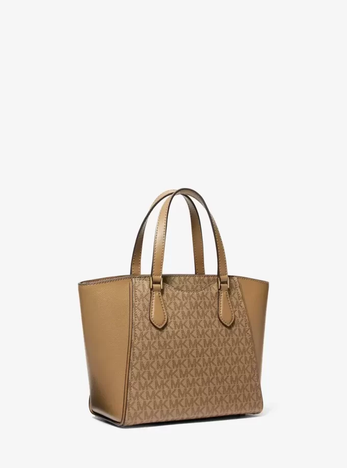 Taryn Small Signature Logo i skórzana torba typu crossbody