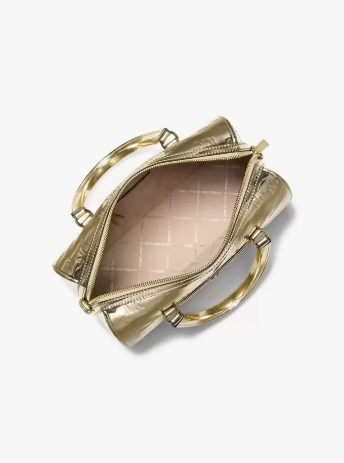 Torba Jet Set Medium Metallic Logo z wytłoczonym logo