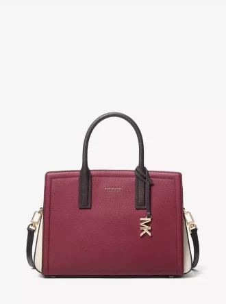 Torba Laila Medium Color-Block Pebbled Leather Satchel