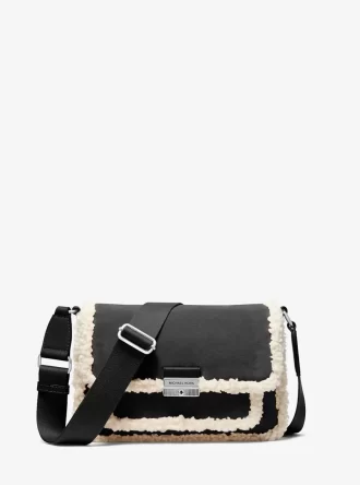 Torba listonoszka Bradshaw Medium Suede i ze sztucznego futerka