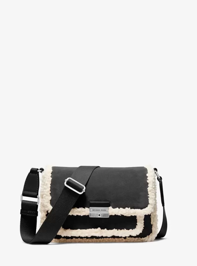 Torba listonoszka Bradshaw Medium Suede i ze sztucznego futerka