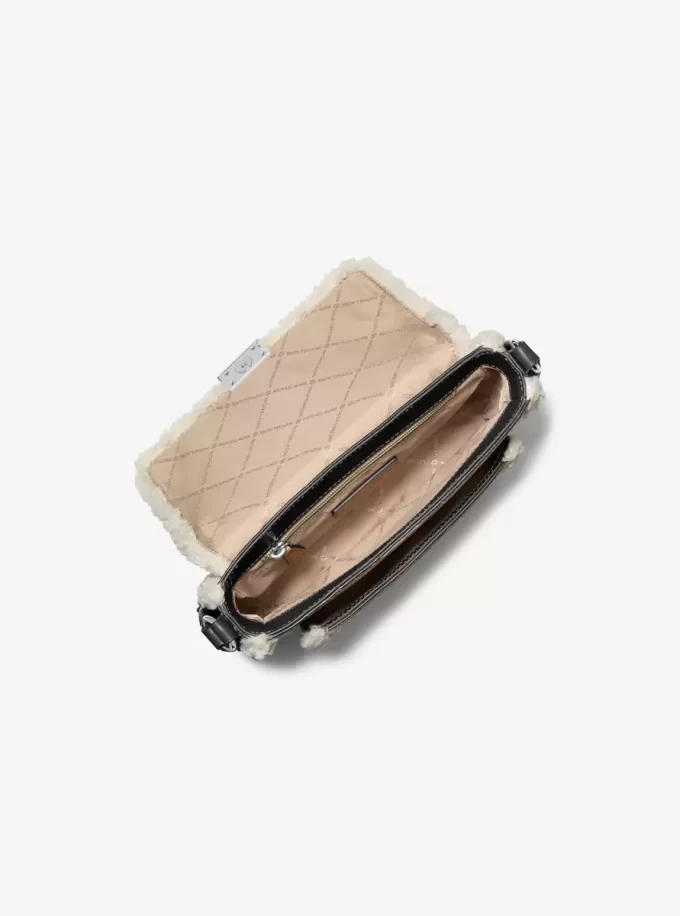 Torba listonoszka Bradshaw Medium Suede i ze sztucznego futerka