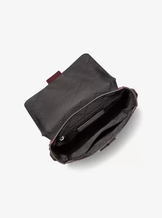 Torba listonoszka z wytłoczonym logo Colby z polerowanej skóry