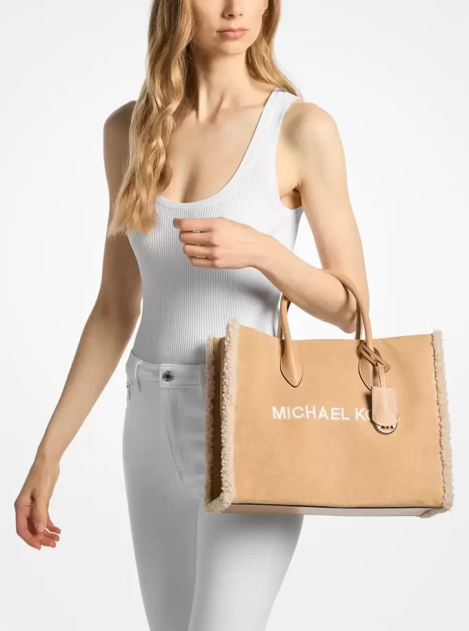 Torba Mirella Medium Suede i ze sztucznego futerka