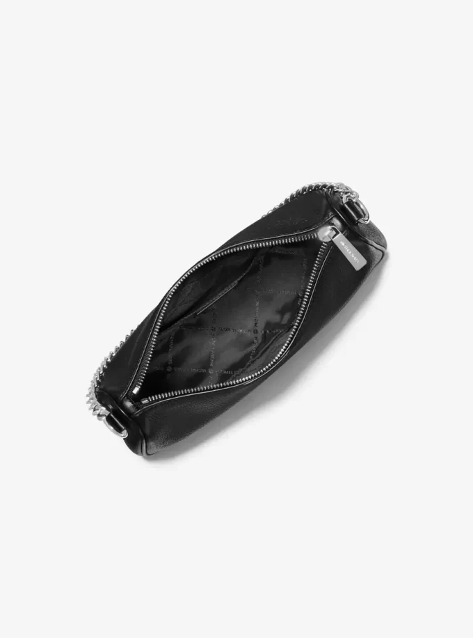 Torba na ramię Carmela ze średniej wielkości skóry groszkowanej