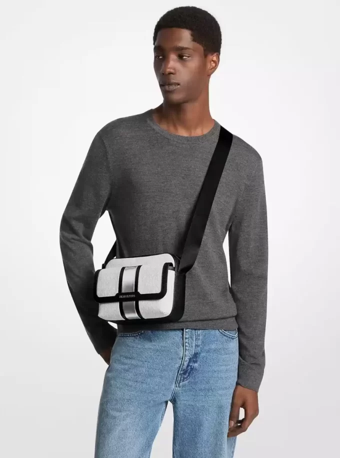 Torba na ramię Cooper Medium Signature Logo Stripe Camera