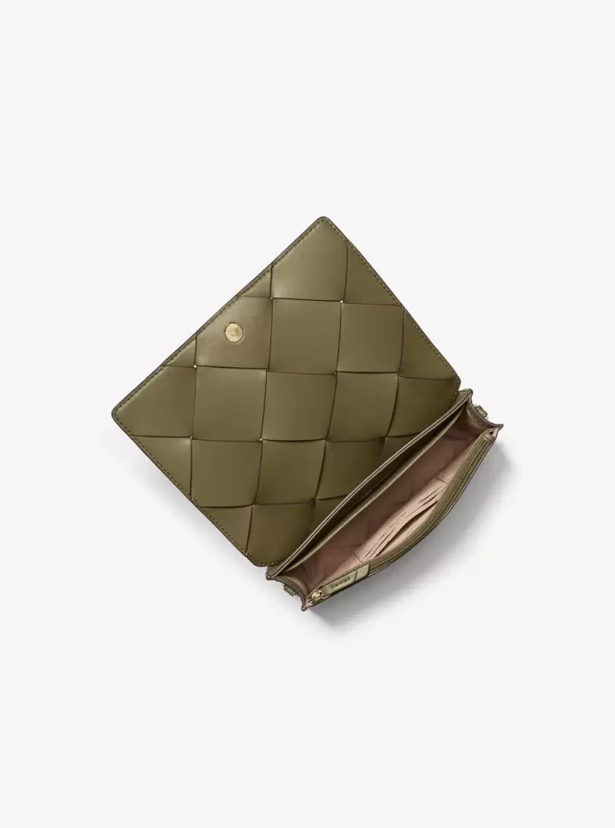 Torba na ramię Jet Set średniej wielkości ze skóry plecionej