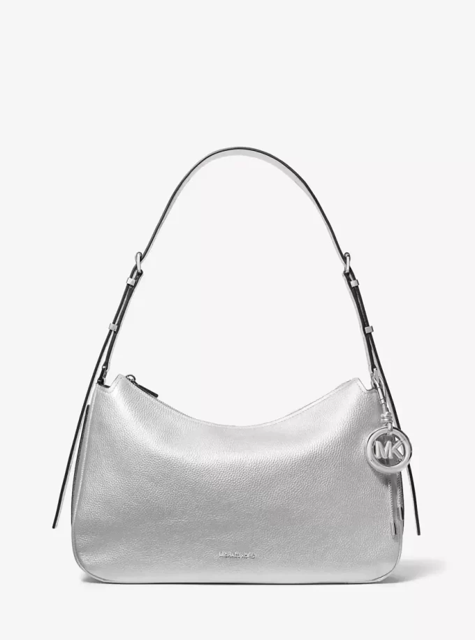 Torba na ramię Nolita Medium Metallic Pebbled Leather