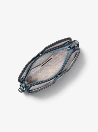 Torba na ramię Trisha ze średniej wielkości skóry groszkowanej