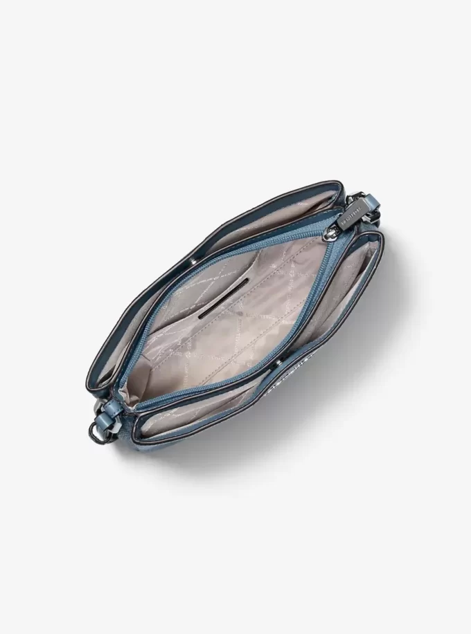 Torba na ramię Trisha ze średniej wielkości skóry groszkowanej