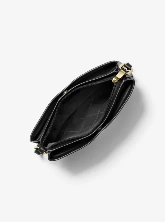 Torba na ramię Trisha ze średniej wielkości skóry groszkowanej