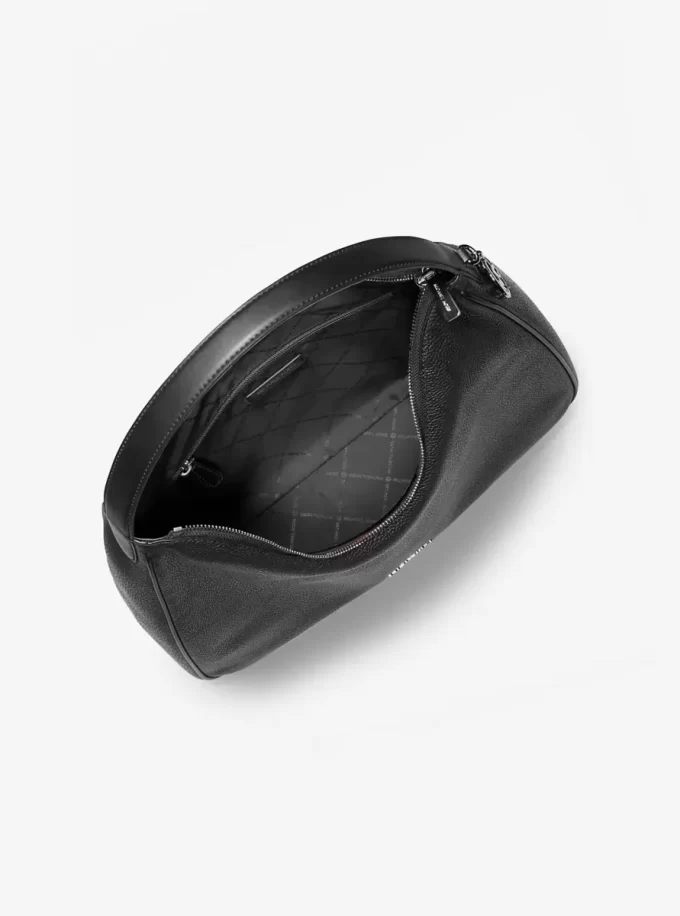 Torba na ramię typu hobo Nayla Medium Pebbled Leather