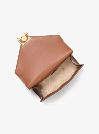 Torba na ramię Whitney Medium Signature Logo i metaliczna