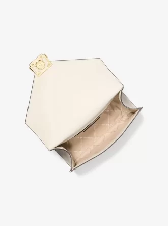 Torba na ramię Whitney Medium Signature Logo i metaliczna