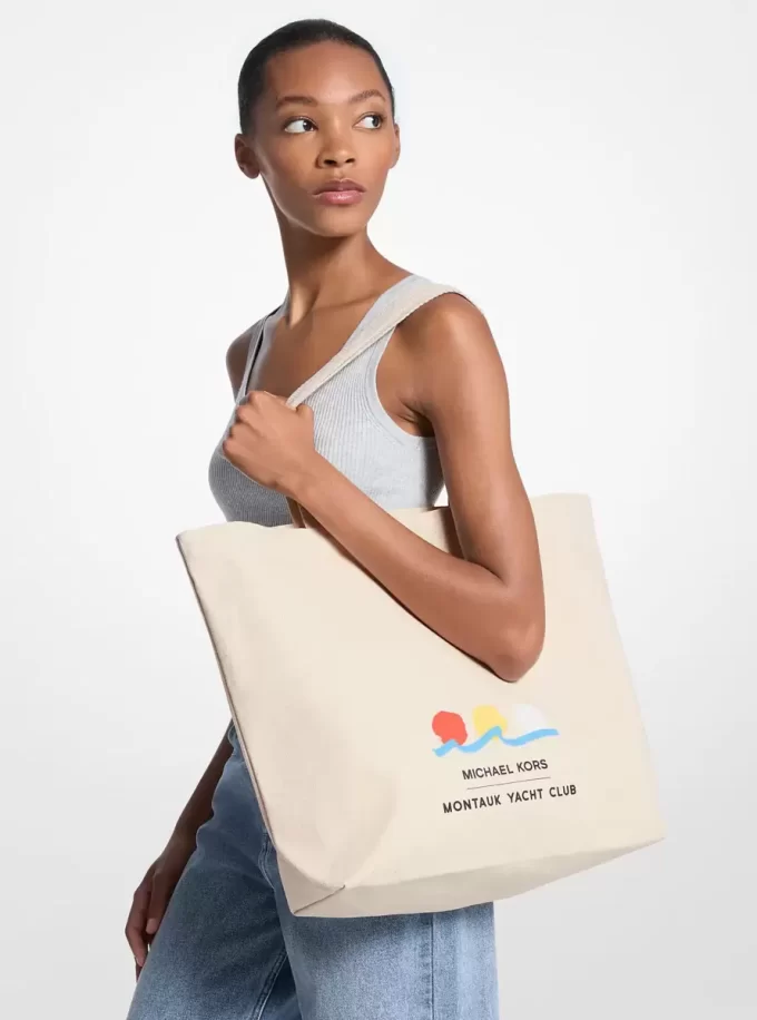 Torba płócienna z bawełny Michael Kors x Montauk Yacht Club