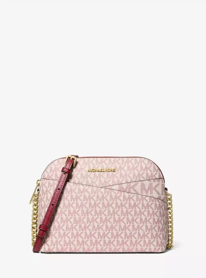 Torba podróżna Jet Set Travel Medium Signature Logo Dome Crossbody Torba podróżna Jet Set Travel Medium Signature Logo Dome Crossbody