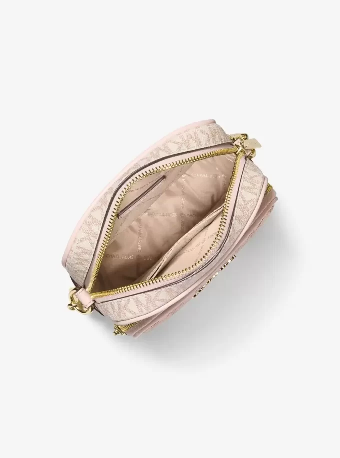 Torba typu crossbody Jet Set Medium Metallic Signature Logo