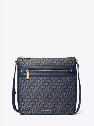 Torba typu crossbody Jet Set z dużym, tkanym nadrukiem z logo