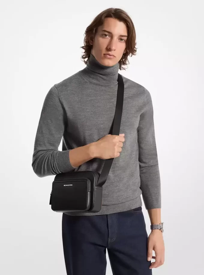 Torba typu crossbody ze skóry groszkowanej Cooper