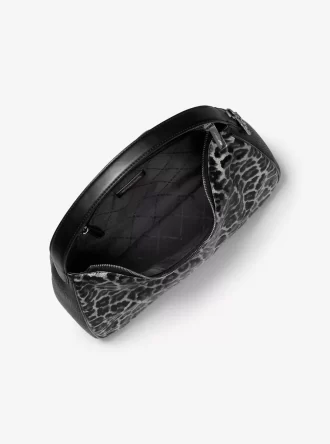 Torba typu hobo z nadrukiem w panterkę Nayla Medium