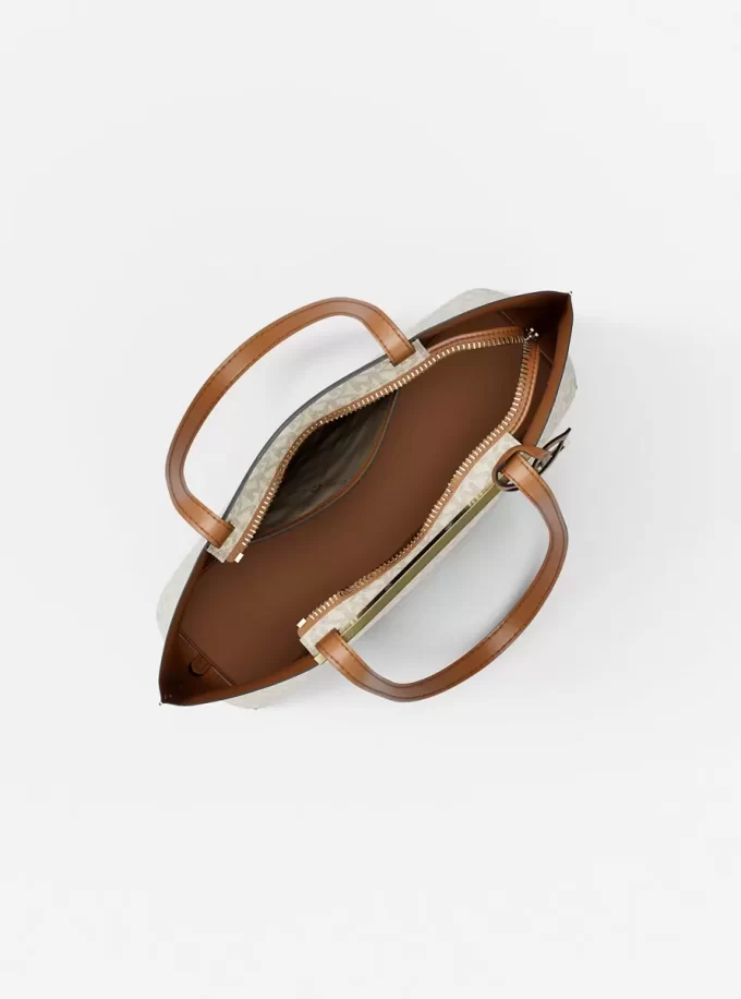 Torba typu tote Evelyn Small Signature Logo