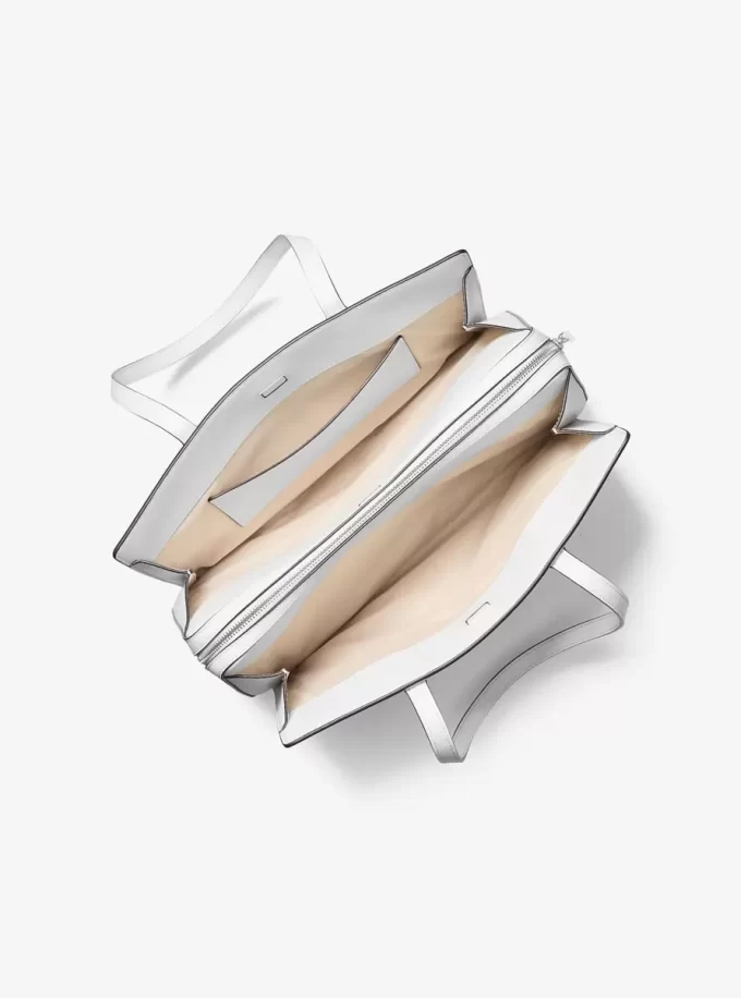 Torba typu tote Laila ze średniej wielkości skóry groszkowanej Torba typu tote Laila ze średniej wielkości skóry groszkowanej