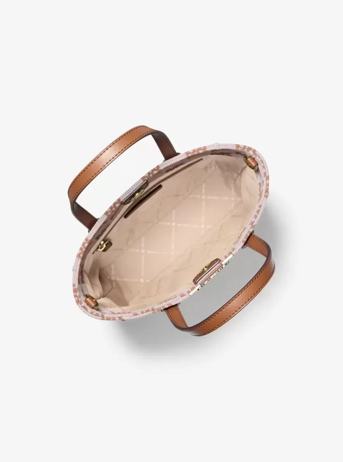 Torba typu tote Vincent Small Logo Jacquard z etui na karty