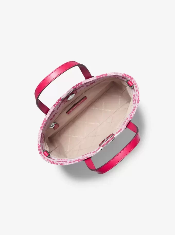 Torba typu tote Vincent Small Logo Jacquard z etui na karty